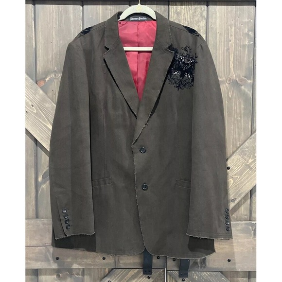 Other - Xtreme Couture‎ Brown Jacket/ Blazer With Red Lining  Men's Size L 44-46